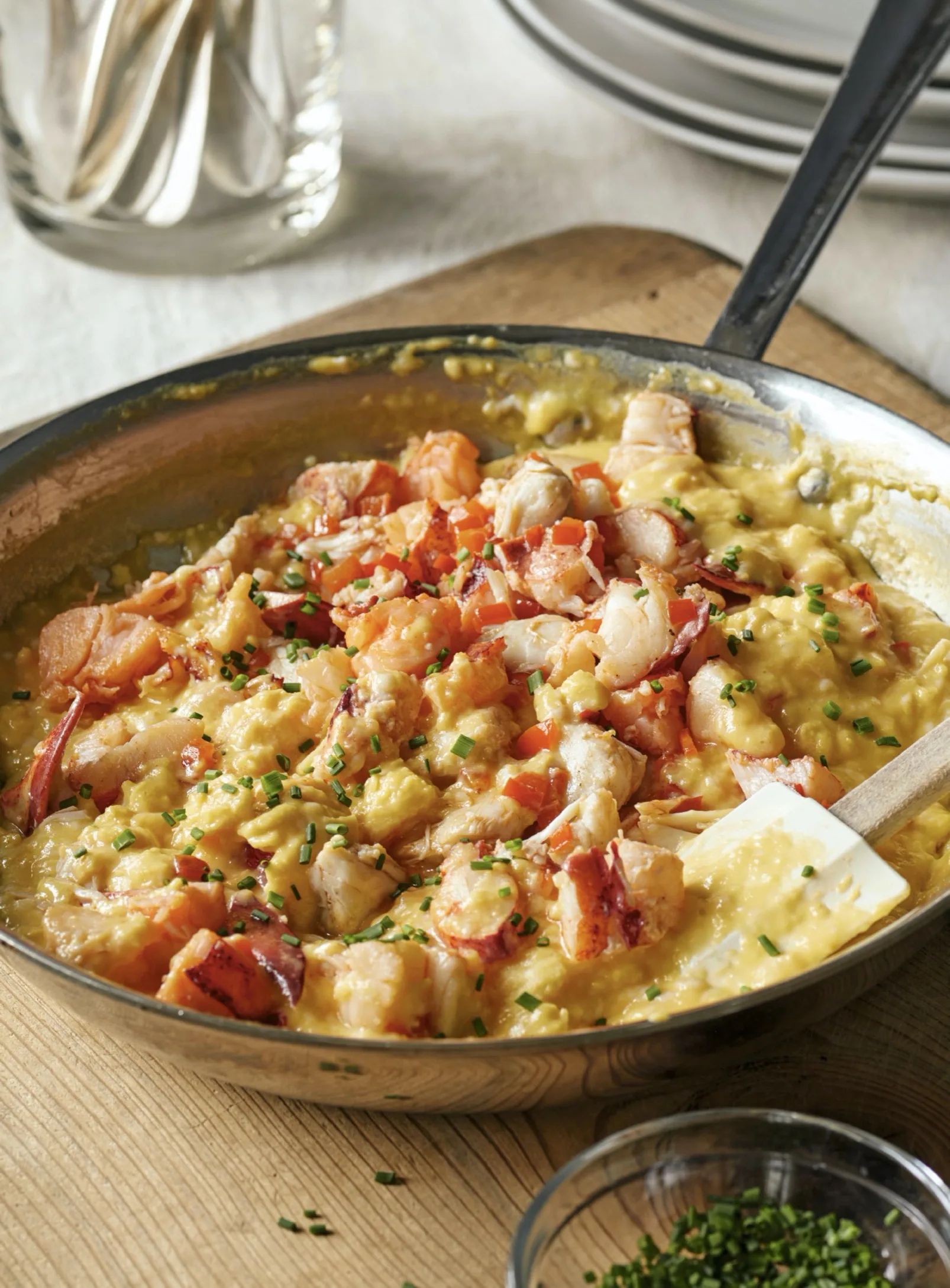 Ina Garten Creamy Eggs With Lobster and Crab