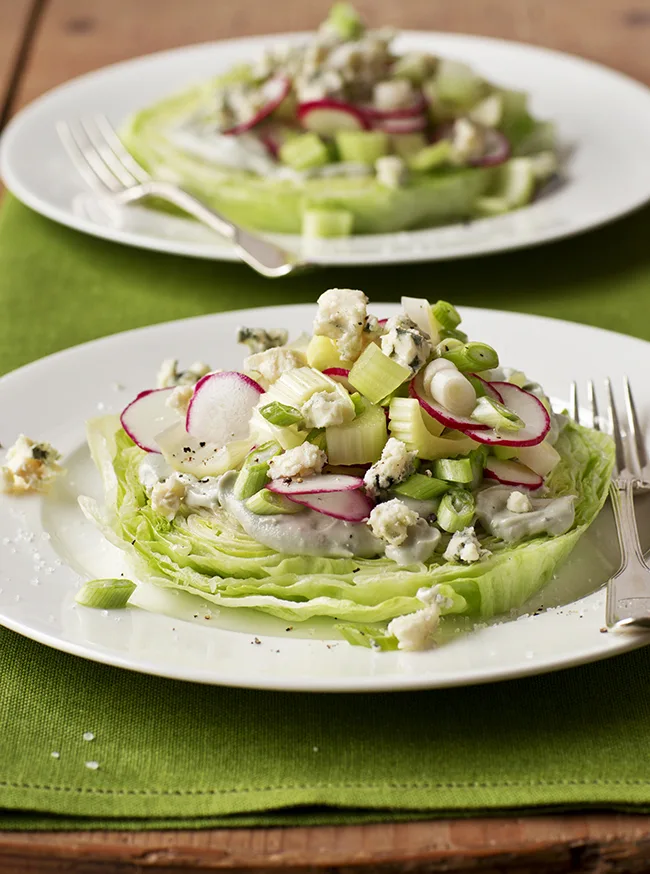 Ina Garten Crunchy Iceberg Salad with Creamy Blue Cheese