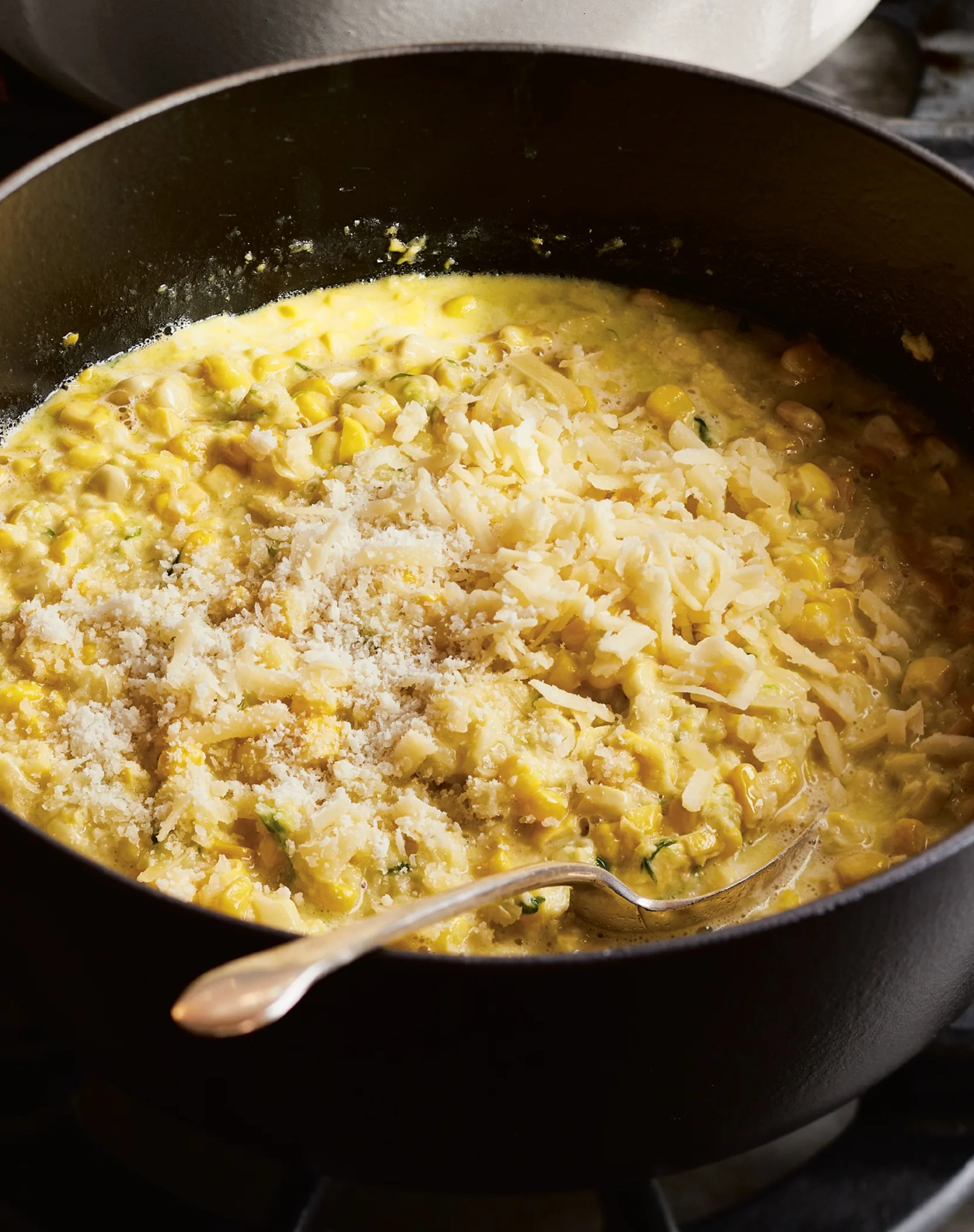 Ina Garten Cheddar and Scallion Creamed Corn