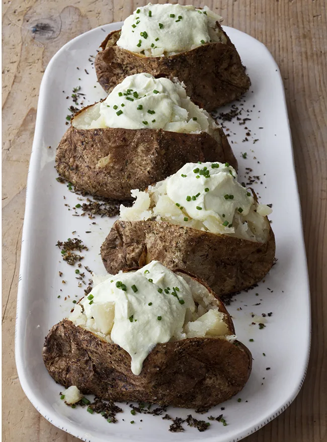 Ina Garten Crusty Baked Potatoes with Whipped Feta