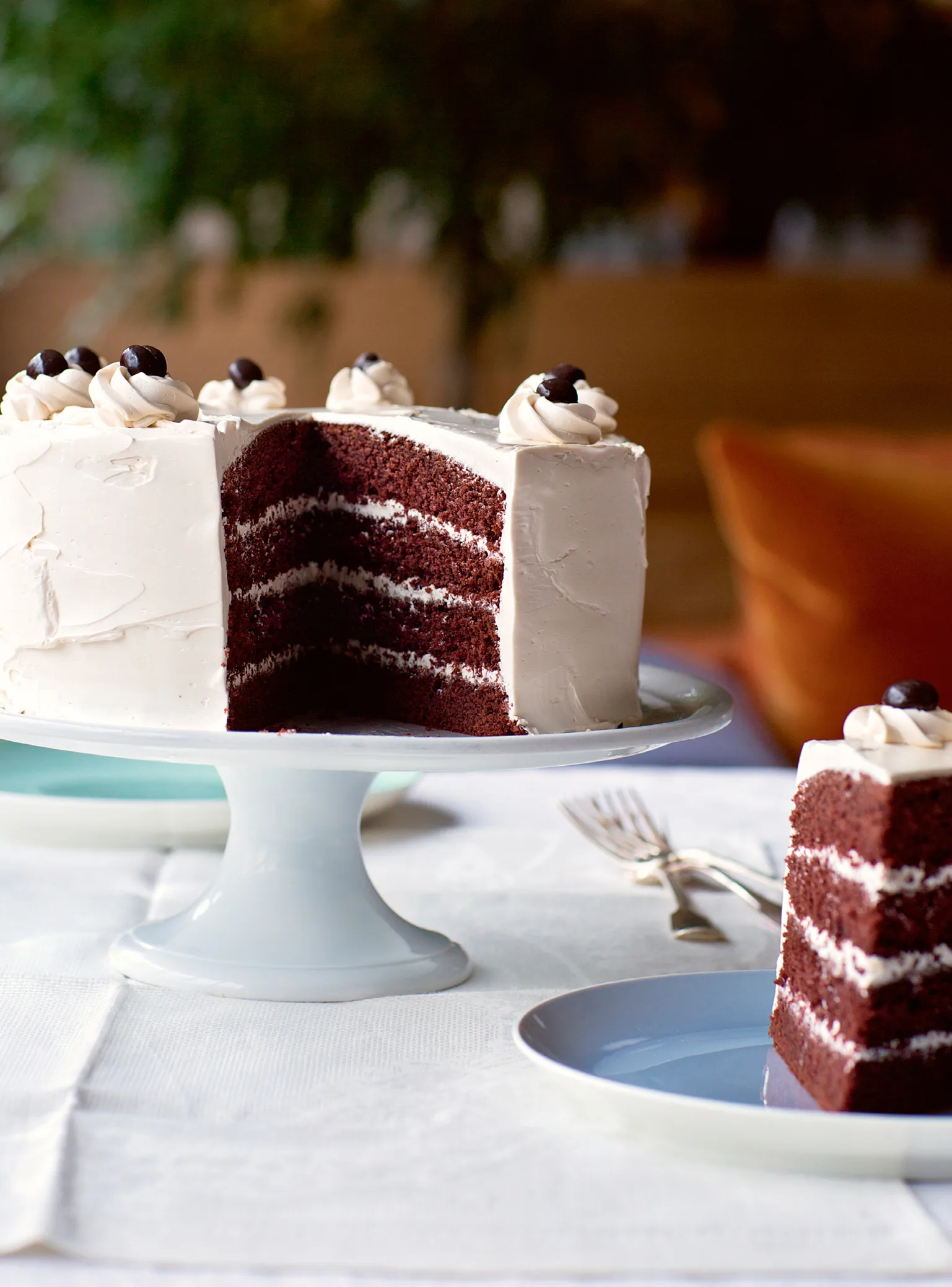 Ina Garten Devil's Food Cake with Coffee Meringue Buttercream