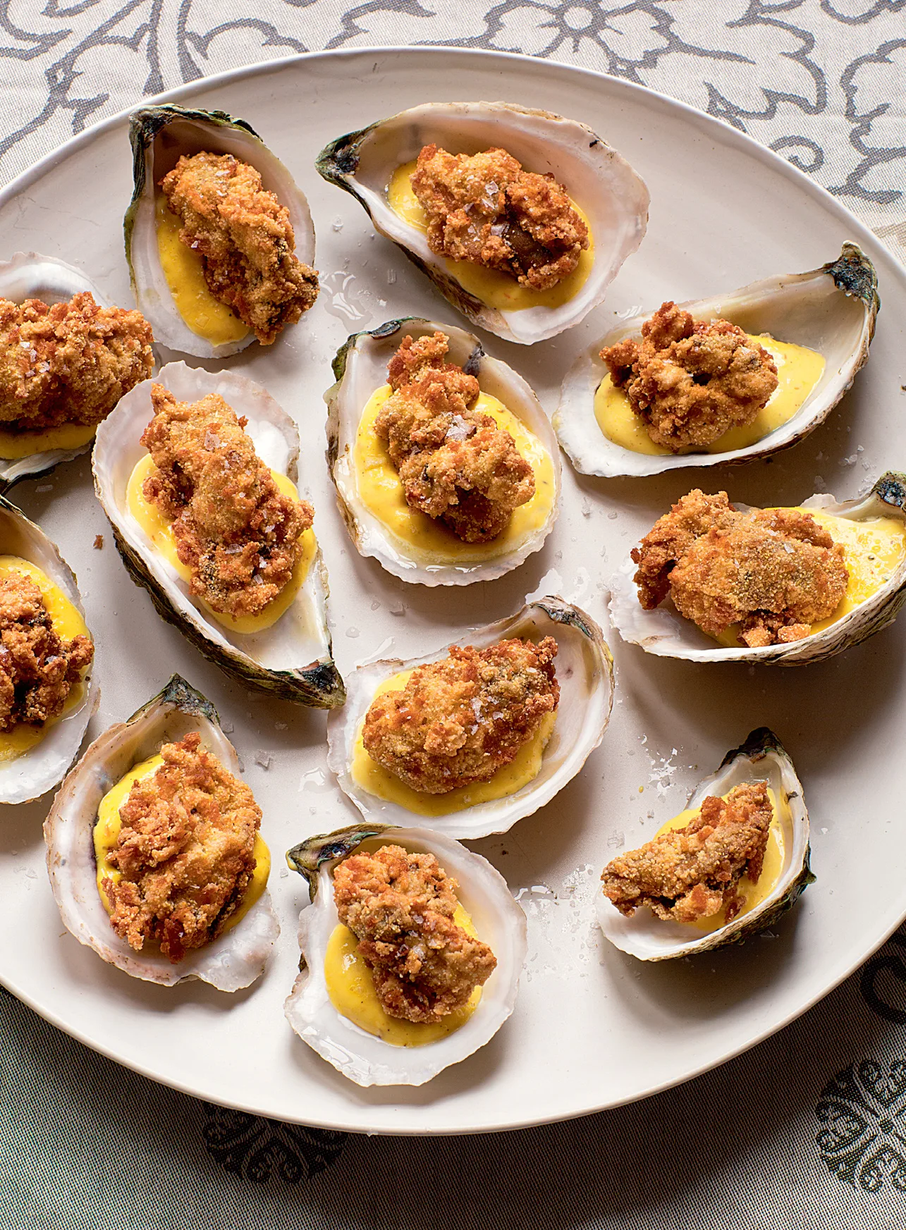 Ina Garten Fried Oysters with Lemon Saffron Aioli