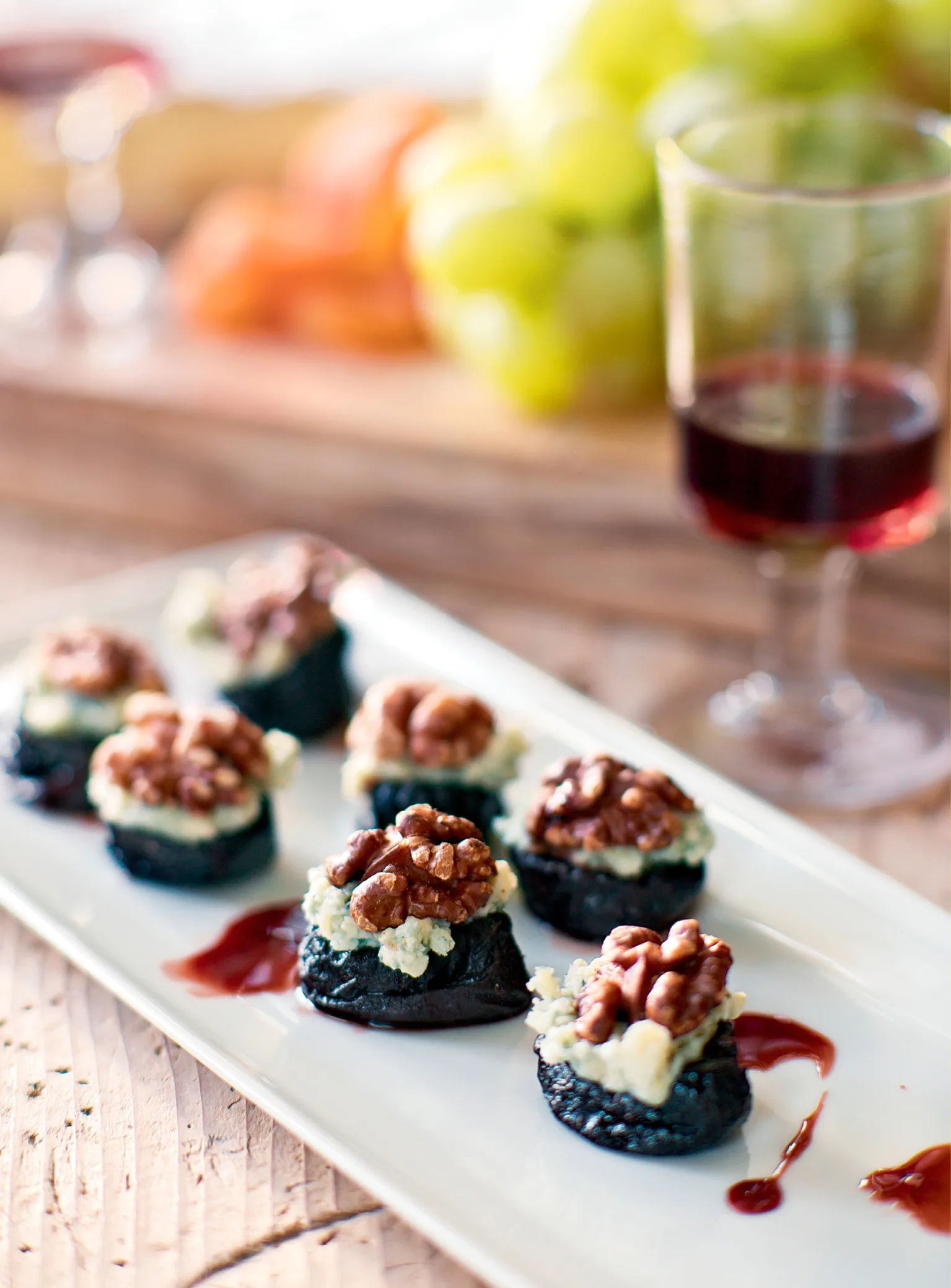 Ina Garten Port Wine Prunes with Stilton and Walnuts