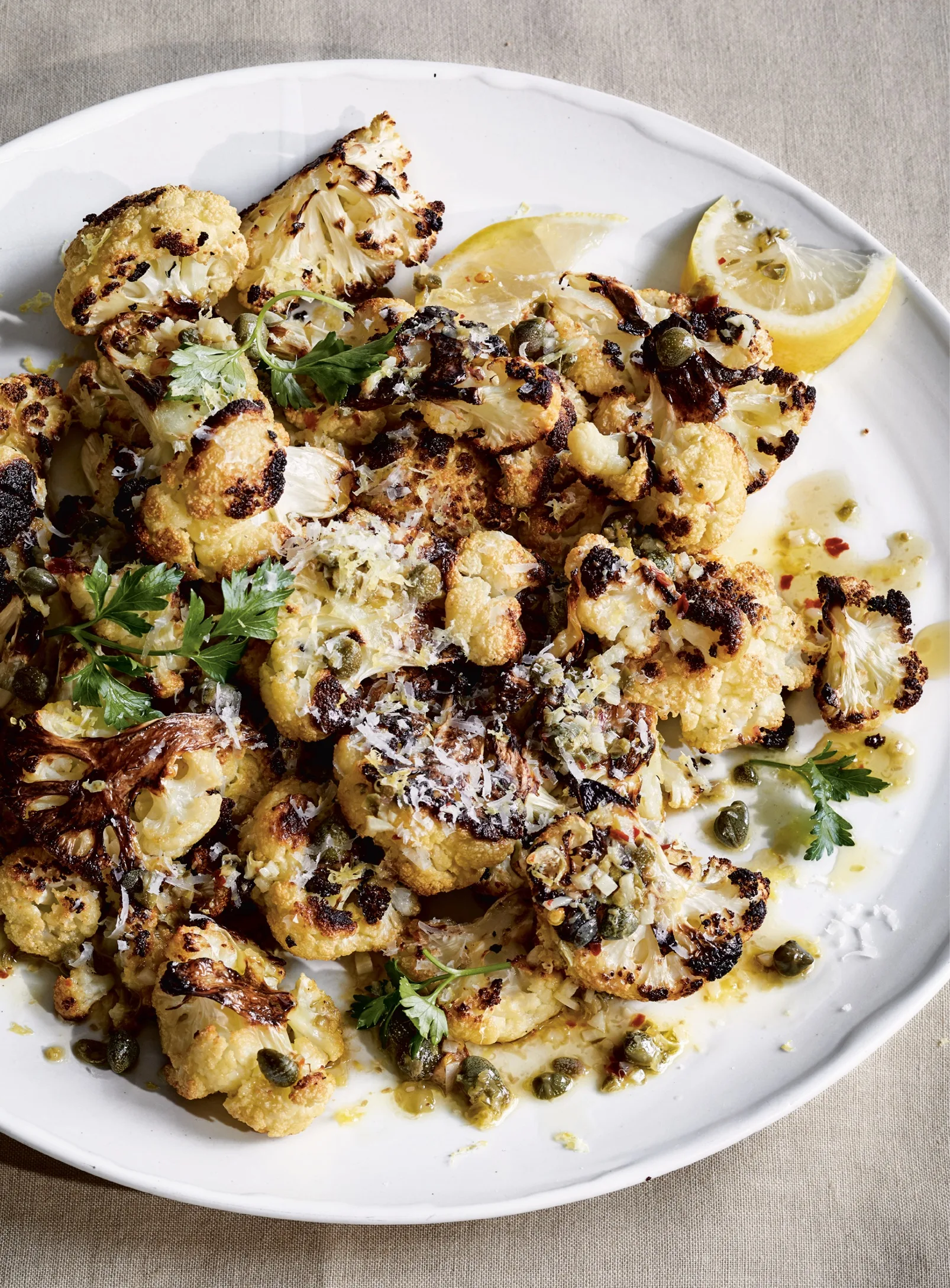 Ina Garten Roasted Cauliflower with Lemon and Capers