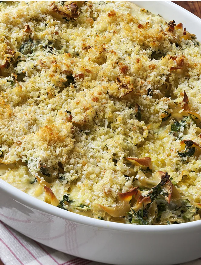 Ina Garten Spinach and Ricotta Noodle Pudding
